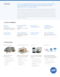 about adt adt is a leading provider of