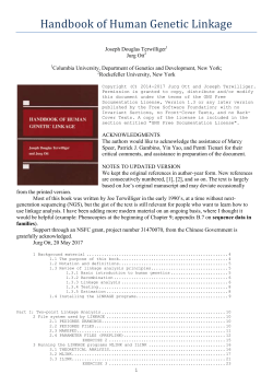 Handbook of Human Genetic Linkage