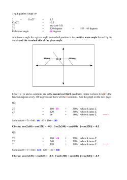 0.5 2T = arc-cos(-0.5)