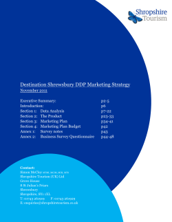 Destination Shrewsbury DDP Marketing Strategy