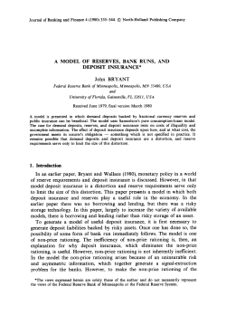 A MODEL OF RESERVES, BANK RUNS, AND DEPOSIT