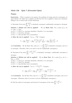 Quiz 7 Solution - WVU Math Department
