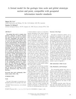 A formal model for the geologic time scale and global