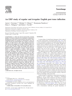 An ERP study of regular and irregular English past tense inflection