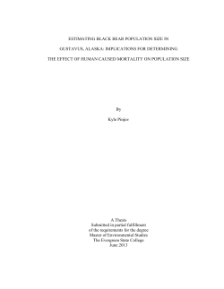 ESTIMATING BLACK BEAR POPULATION SIZE IN GUSTAVUS