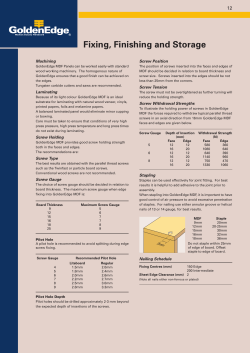 Fixing, Finishing and Storage