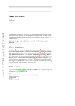 Menger 1934 revisited