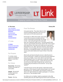 Newsletter February 2016