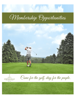 Membership Opportunities - Coatesville Country Club