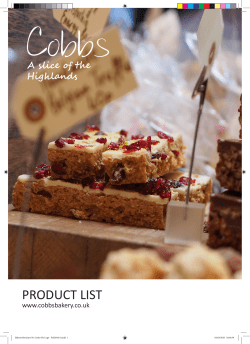 PRODUCT LIST - Cobbs Cakes