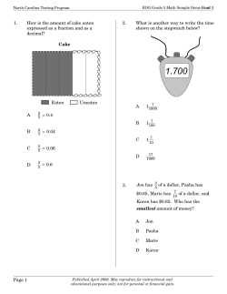 Grade 5 Mathematics Goal 1 - North Carolina Public Schools
