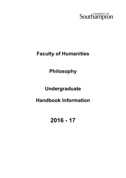 Philosophy Student Handbook