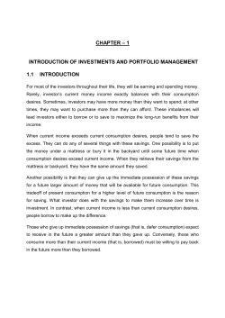 chapter &ndash; 1 introduction of investments and portfolio