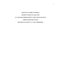 (english) programme in affiliated colleges credit