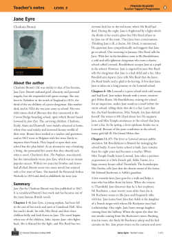 Jane Eyre - Teacher`s Notes