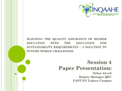 Paper 4 Aligning the Quality Assurance of Higher Education with the