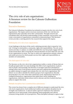 The civic role of arts organisations