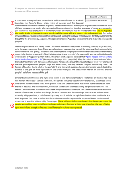 Exemplar for internal assessment resource Classical