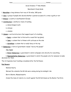 Social Studies: 1st Nine Weeks Benchmark Study Guide 1. Marathon