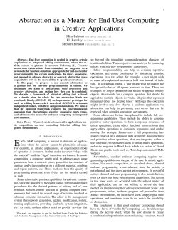 Abstraction as a Means for End-User Computing in