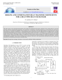 BOILING AND CONDENSATION HEAT TRANSFER COEFFICIENTS