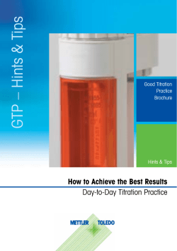 Good Titration Practice