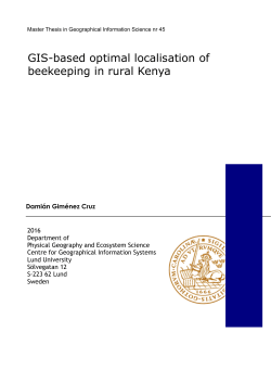 GIS-based optimal localisation of beekeeping in rural Kenya