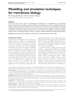Modelling and simulation techniques for membrane biology