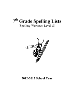 7th Grade Spelling Lists - Stpaulshowardsgrove.org