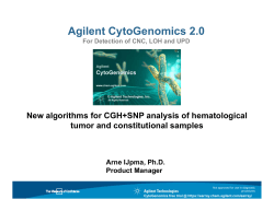 Agilent CytoGenomics 2.0 Hematological cancer CGH +SNP analysis