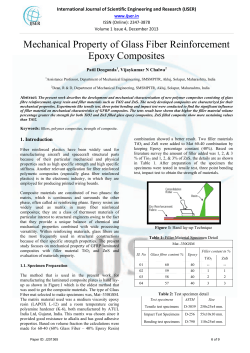 Mechanical Property of Glass Fiber Reinforcement Epoxy Composites
