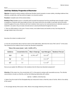 Activity- Salinity Properties of Seawater rev 9-23