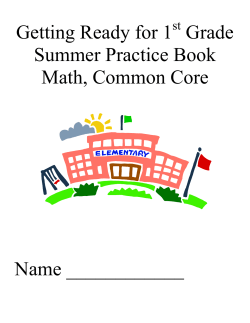 Getting Ready for 1 Grade Summer Practice Book Math