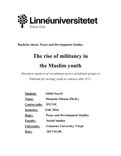 Bachelor thesis - The rise of militancy in the Muslim youth