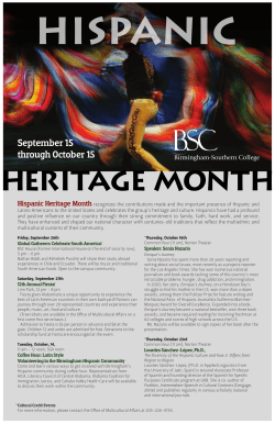September 15 through October 15 - Birmingham