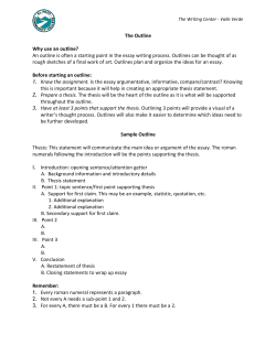 How to create an outline