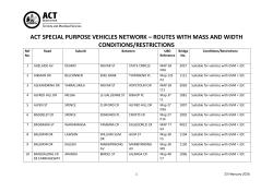 ACT Special Purpose Vehicles Network &ndash; Routes with mass and