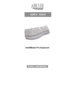 USER`S GUIDE IntelliMedia Pro Keyboard