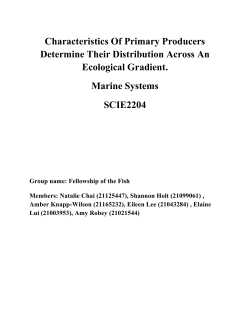 Characteristics Of Primary Producers Determine
