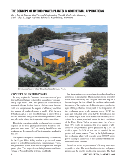 The Concept of Hybrid Power Plants in Geothermal Applications