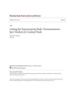Letting the Supermajority Rule: Nonunanimous Jury Verdicts in