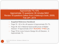 Mechanics of Materials (M.o.M)- Morning Session Approximate 7