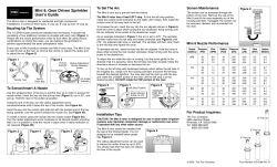 Toro Mini-8 Rotary Gear Drive Sprinkler Owner`s