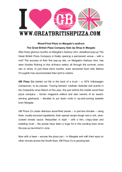 GB Pizza Co Press release - Great British Pizza Company