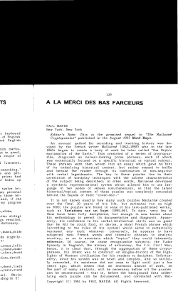 A La Merci Des Bad Farceurs - Digital Commons @ Butler University
