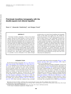 First-break traveltime tomography with the double-square
