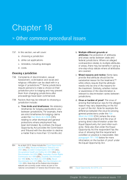 Chapter 18 - Victorian Equal Opportunity and Human Rights