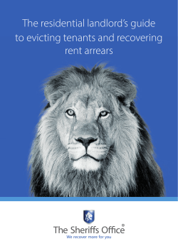 The residential landlord`s guide to evicting tenants and