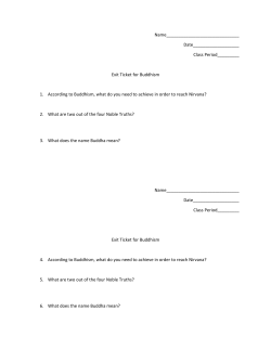 Exit Ticket for Buddhism