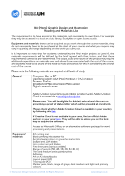 Reading and Materials List - Interactive Design Institute